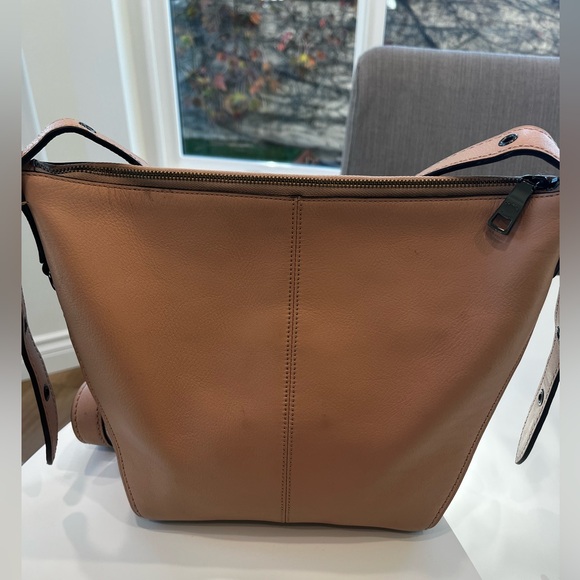 Coach Small Dufflette Leather Crossbody Bag Beachwood - Picture 15 of 16